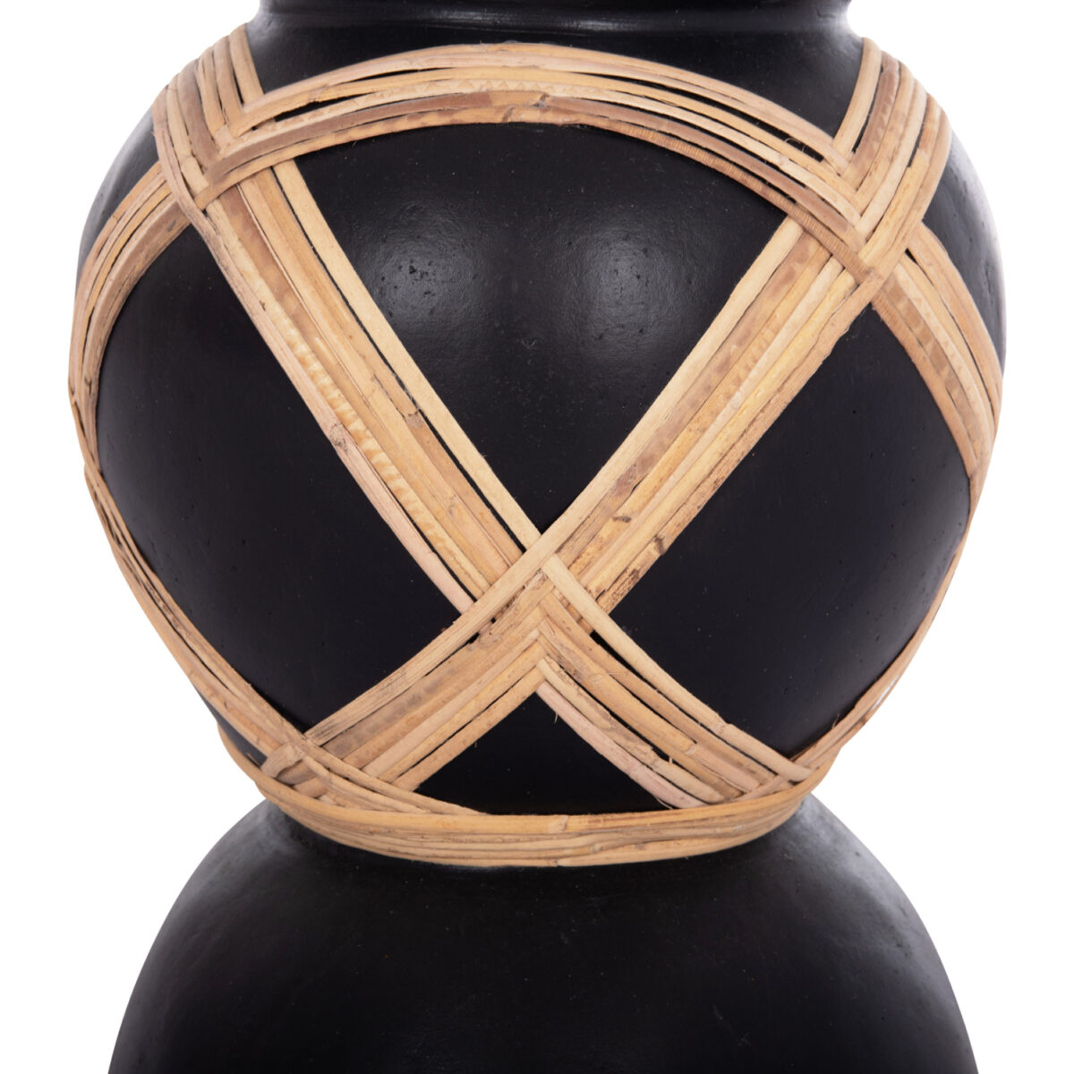 ΔΙΑΚΟΣΜΗΤΙΚΟ ΒΑΖΟ ΔΑΠΕΔΟΥ MAYNARD HM4672.01L TERRACOTTA ΜΑΥΡΟ-RATTAN Φ32x62.5Υεκ - Image 6