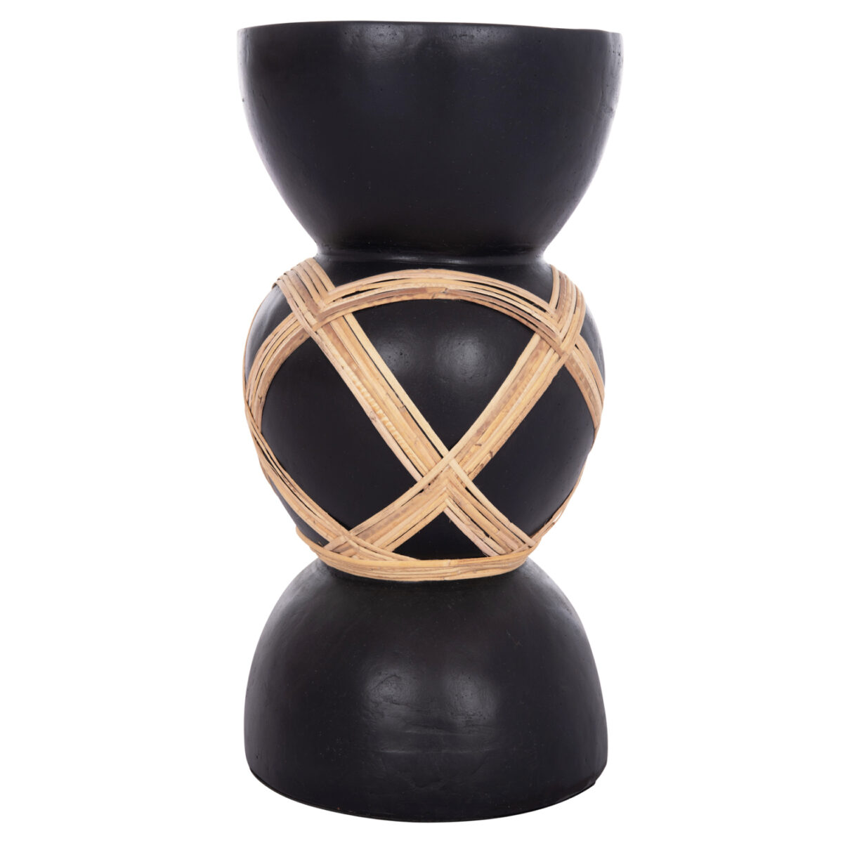 ΔΙΑΚΟΣΜΗΤΙΚΟ ΒΑΖΟ ΔΑΠΕΔΟΥ MAYNARD HM4672.01L TERRACOTTA ΜΑΥΡΟ-RATTAN Φ32x62.5Υεκ - Image 7