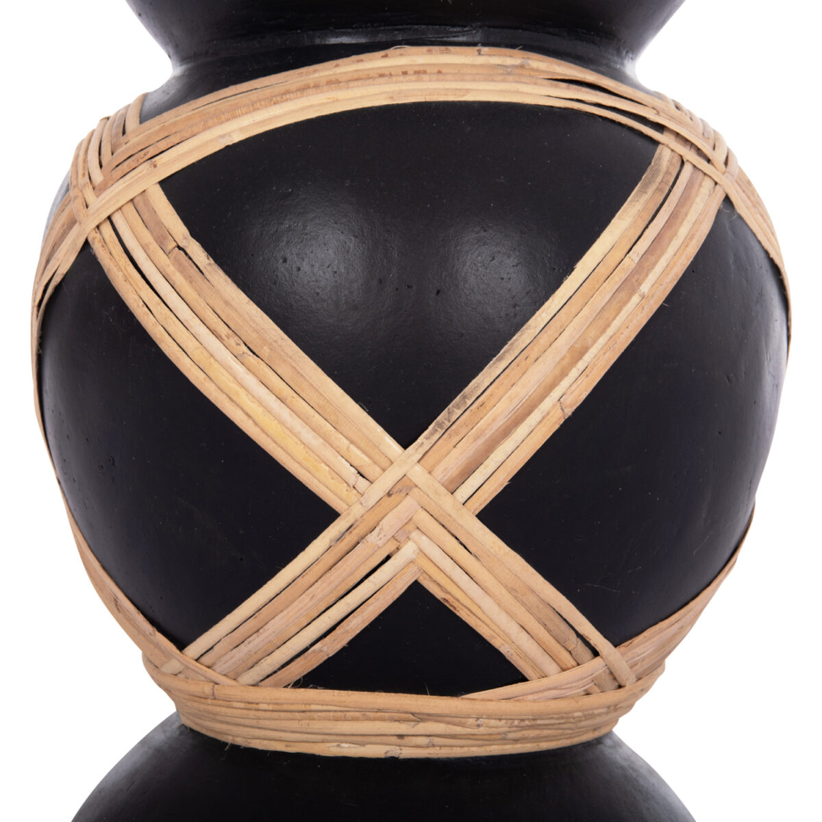 ΔΙΑΚΟΣΜΗΤΙΚΟ ΒΑΖΟ ΔΑΠΕΔΟΥ MAYNARD HM4672.01L TERRACOTTA ΜΑΥΡΟ-RATTAN Φ32x62.5Υεκ - Image 9