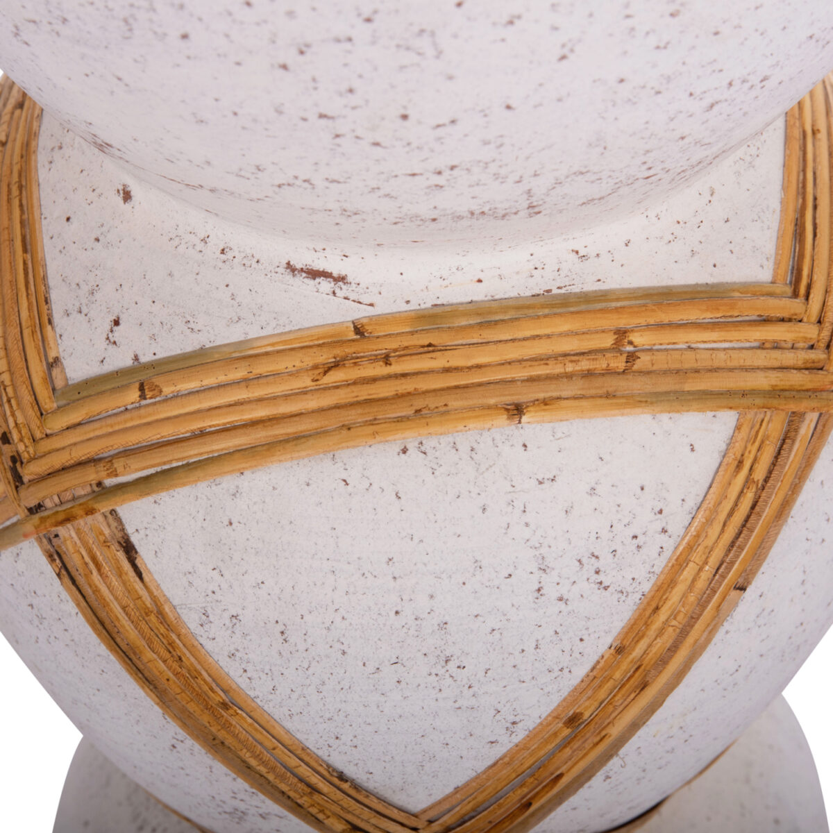 ΔΙΑΚΟΣΜΗΤΙΚΟ ΒΑΖΟ ΔΑΠΕΔΟΥ MAYNARD HM4672.02L TERRACOTTA ΛΕΥΚΟ--RATTAN Φ32x62.5Υεκ. - Image 7