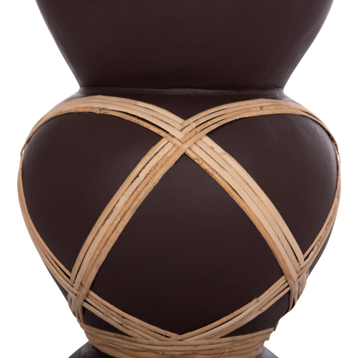 ΔΙΑΚΟΣΜΗΤΙΚΟ ΒΑΖΟ ΔΑΠΕΔΟΥ MAYNARD HM4672.07S TERRACOTTA ΣΟΚΟΛΑΤΙ-RATTAN Φ27.5x50Υεκ - Image 6