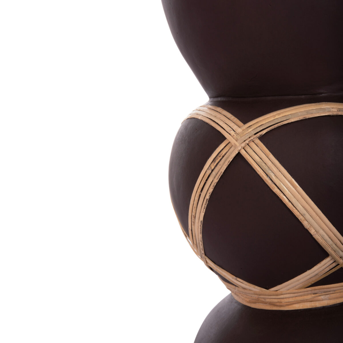 ΔΙΑΚΟΣΜΗΤΙΚΟ ΒΑΖΟ ΔΑΠΕΔΟΥ MAYNARD HM4672.07S TERRACOTTA ΣΟΚΟΛΑΤΙ-RATTAN Φ27.5x50Υεκ - Image 8