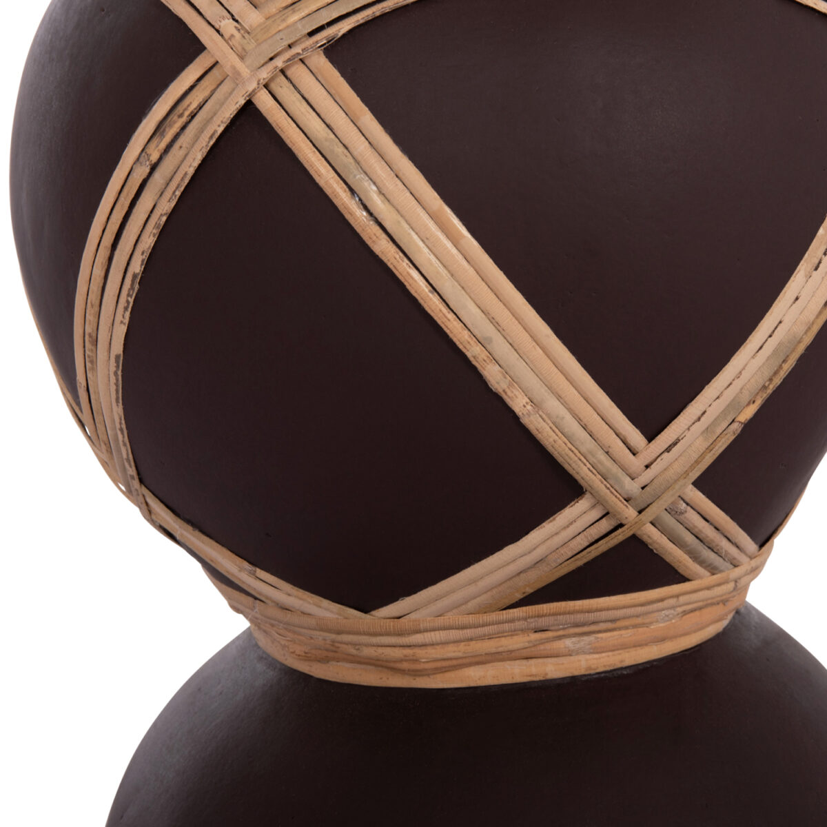 ΔΙΑΚΟΣΜΗΤΙΚΟ ΒΑΖΟ ΔΑΠΕΔΟΥ MAYNARD HM4672.07S TERRACOTTA ΣΟΚΟΛΑΤΙ-RATTAN Φ27.5x50Υεκ - Image 9
