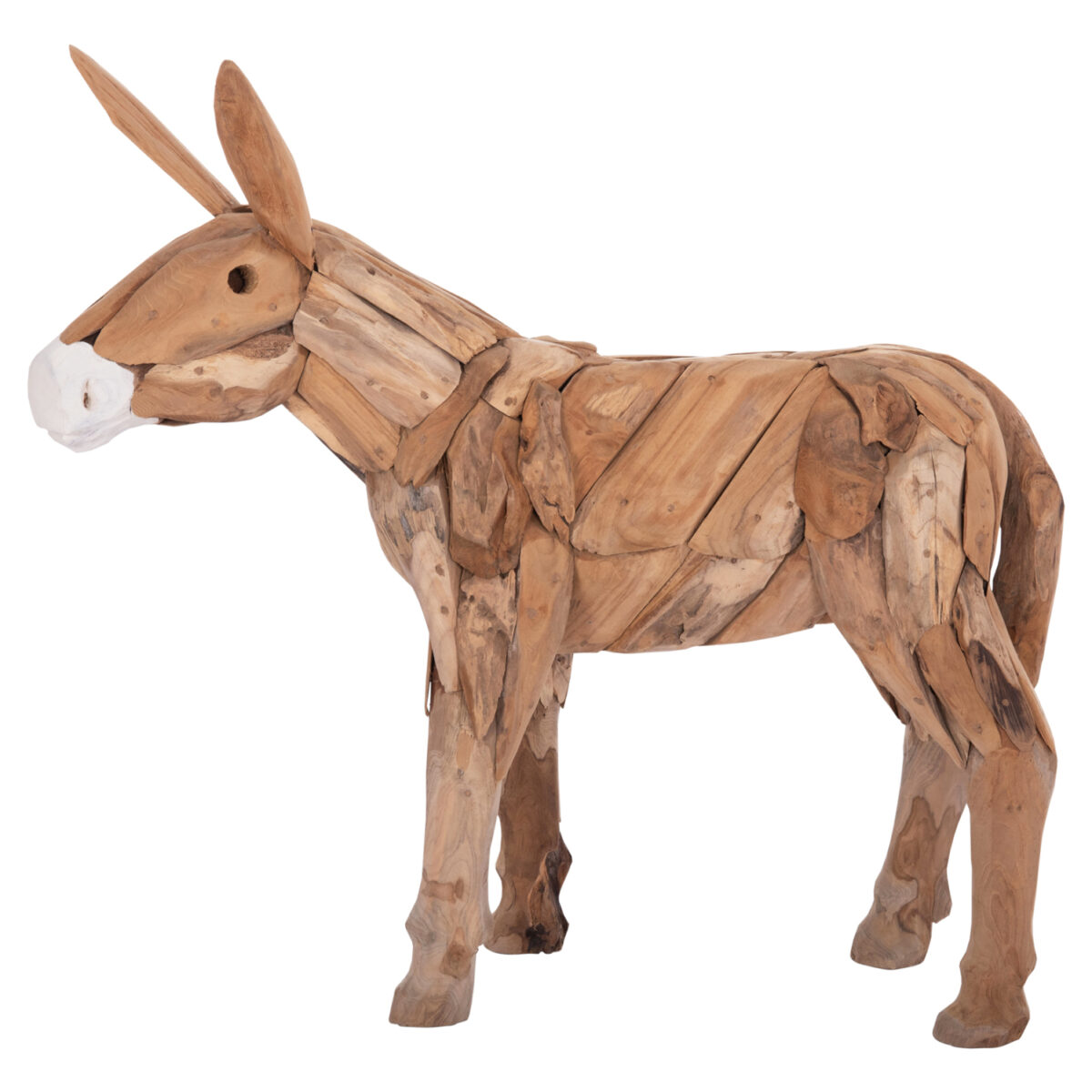 ΔΙΑΚΟΣΜΗΤΙΚΟ ΓΑΙΔΟΥΡΑΚΙ HM4387 ΑΝΑΚΥΛΩΜΕΝΟ ΞΥΛΟ ΤΕΑΚ ΣΕ ΦΥΣΙΚΟ 103x33x99,5Υεκ. - Image 3