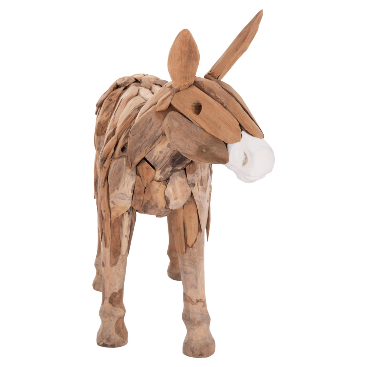 ΔΙΑΚΟΣΜΗΤΙΚΟ ΓΑΙΔΟΥΡΑΚΙ HM4387 ΑΝΑΚΥΛΩΜΕΝΟ ΞΥΛΟ ΤΕΑΚ ΣΕ ΦΥΣΙΚΟ 103x33x99,5Υεκ. - Image 4