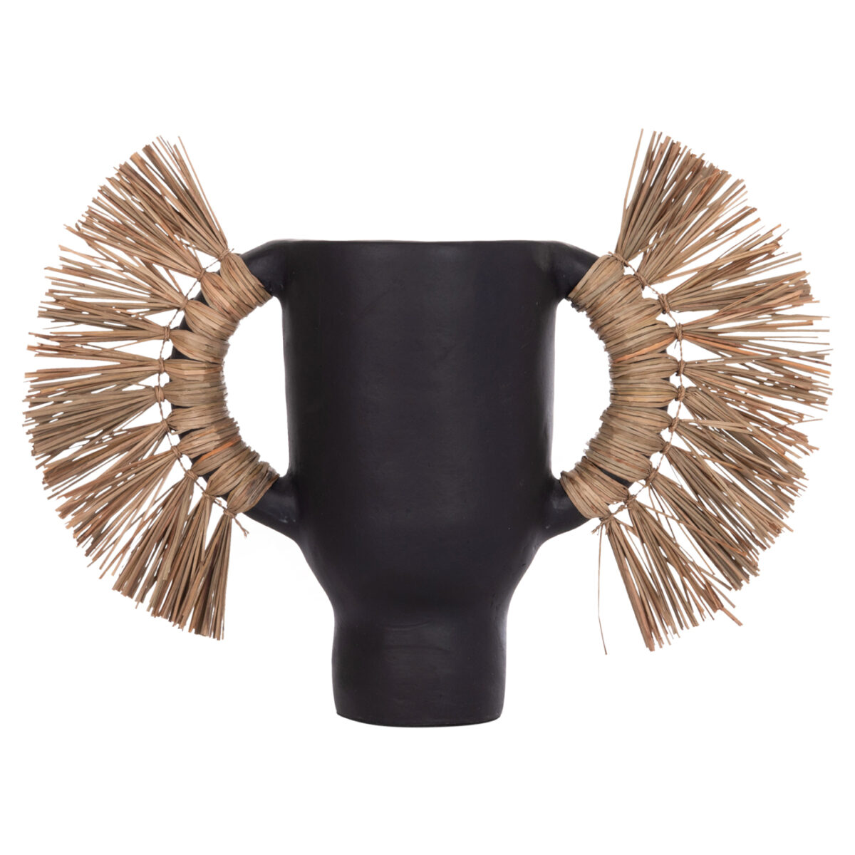 epitrapezio-diakosmitiko-bazo-fb9466801s-2 ΕΠΙΤΡΑΠΕΖΙΟ ΔΙΑΚΟΣΜΗΤΙΚΟ ΒΑΖΟ ALICA HM4668.01S ΜΑΥΡΗ ΤΕΡΑΚΟΤΑ & GRASS--55x19x34Υεκ - Image 3