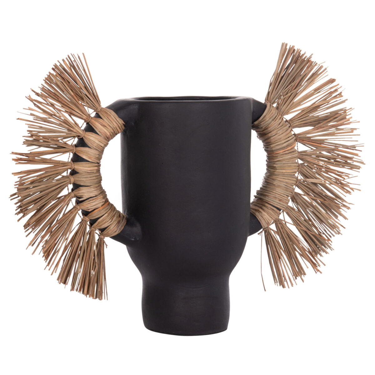 epitrapezio-diakosmitiko-bazo-fb9466801s-5 ΕΠΙΤΡΑΠΕΖΙΟ ΔΙΑΚΟΣΜΗΤΙΚΟ ΒΑΖΟ ALICA HM4668.01S ΜΑΥΡΗ ΤΕΡΑΚΟΤΑ & GRASS--55x19x34Υεκ - Image 6