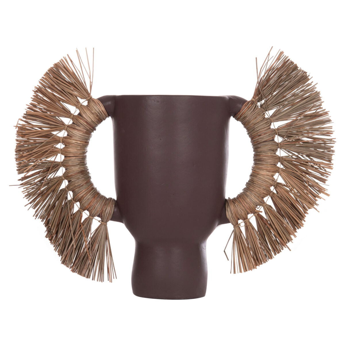 ΕΠΙΤΡΑΠΕΖΙΟ ΔΙΑΚΟΣΜΗΤΙΚΟ ΒΑΖΟ ALICA HM4668.07L ΣΟΚΟΛΑΤΙ ΤΕΡΑΚΟΤΑ & GRASS--64x22x38Υεκ - Image 3