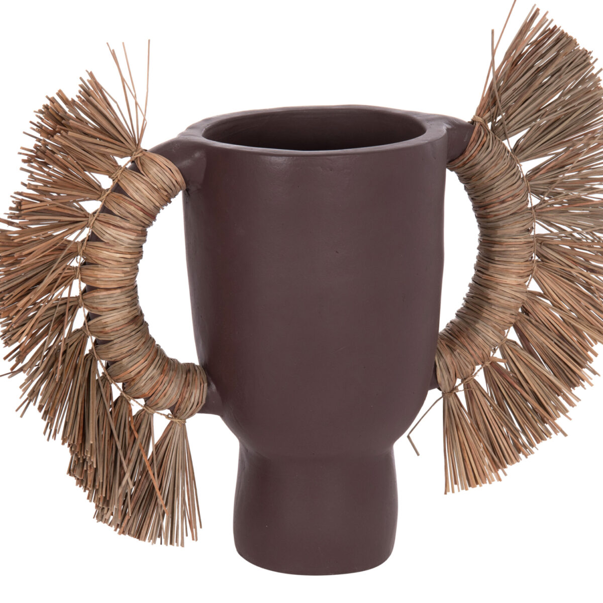 ΕΠΙΤΡΑΠΕΖΙΟ ΔΙΑΚΟΣΜΗΤΙΚΟ ΒΑΖΟ ALICA HM4668.07L ΣΟΚΟΛΑΤΙ ΤΕΡΑΚΟΤΑ & GRASS--64x22x38Υεκ - Image 4