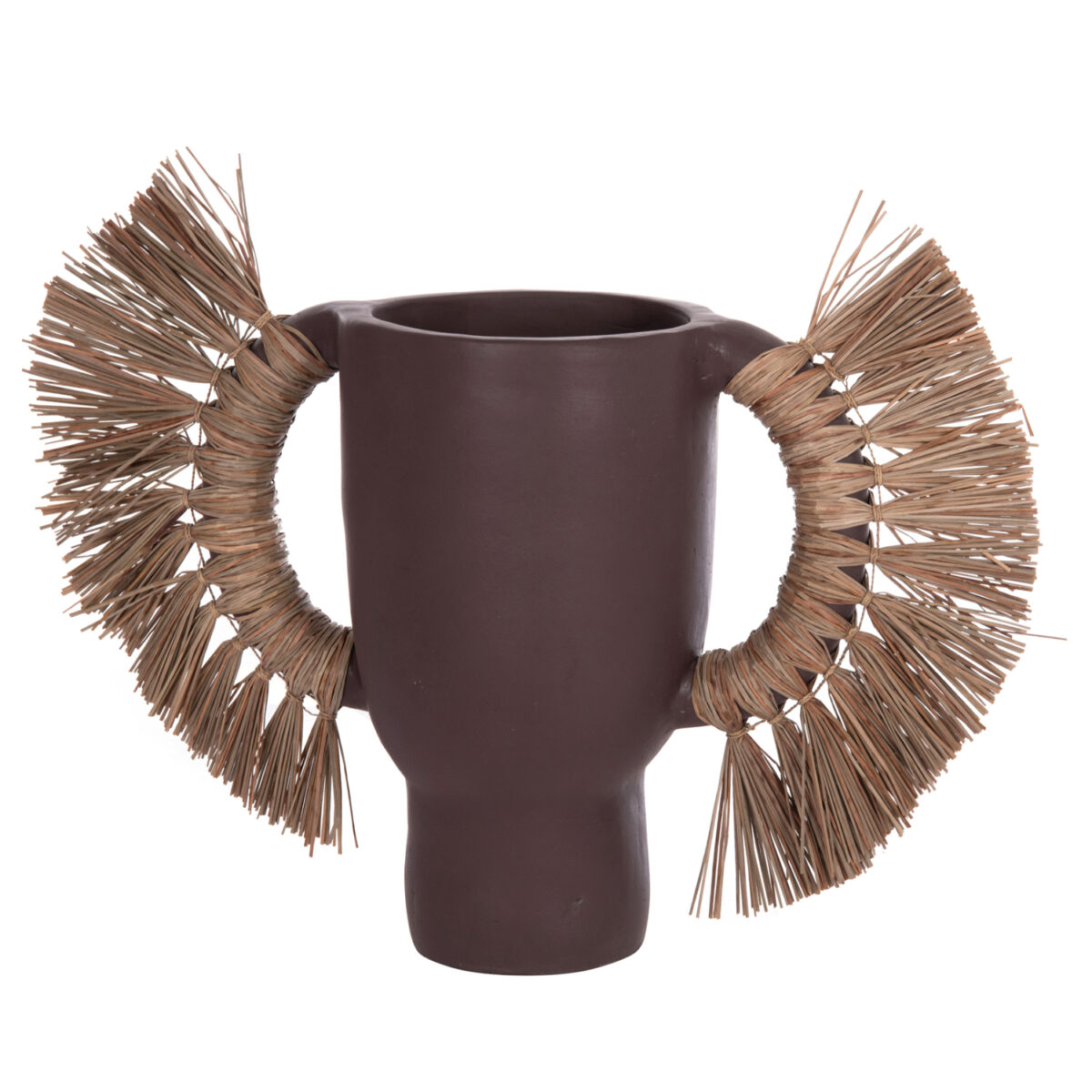 ΕΠΙΤΡΑΠΕΖΙΟ ΔΙΑΚΟΣΜΗΤΙΚΟ ΒΑΖΟ ALICA HM4668.07L ΣΟΚΟΛΑΤΙ ΤΕΡΑΚΟΤΑ & GRASS--64x22x38Υεκ - Image 5