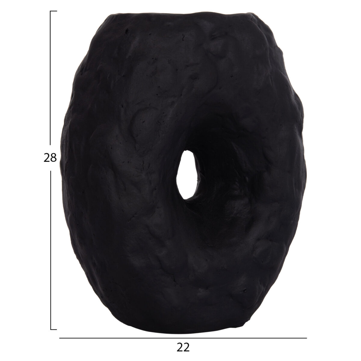 ΕΠΙΤΡΑΠΕΖΙΟ ΔΙΑΚΟΣΜΗΤΙΚΟ ΒΑΖΟ NAMENTIS HM4673.01S ΜΑΥΡΗ ΤΕΡΑΚΟΤΑ--22x13x28Υεκ - Image 2