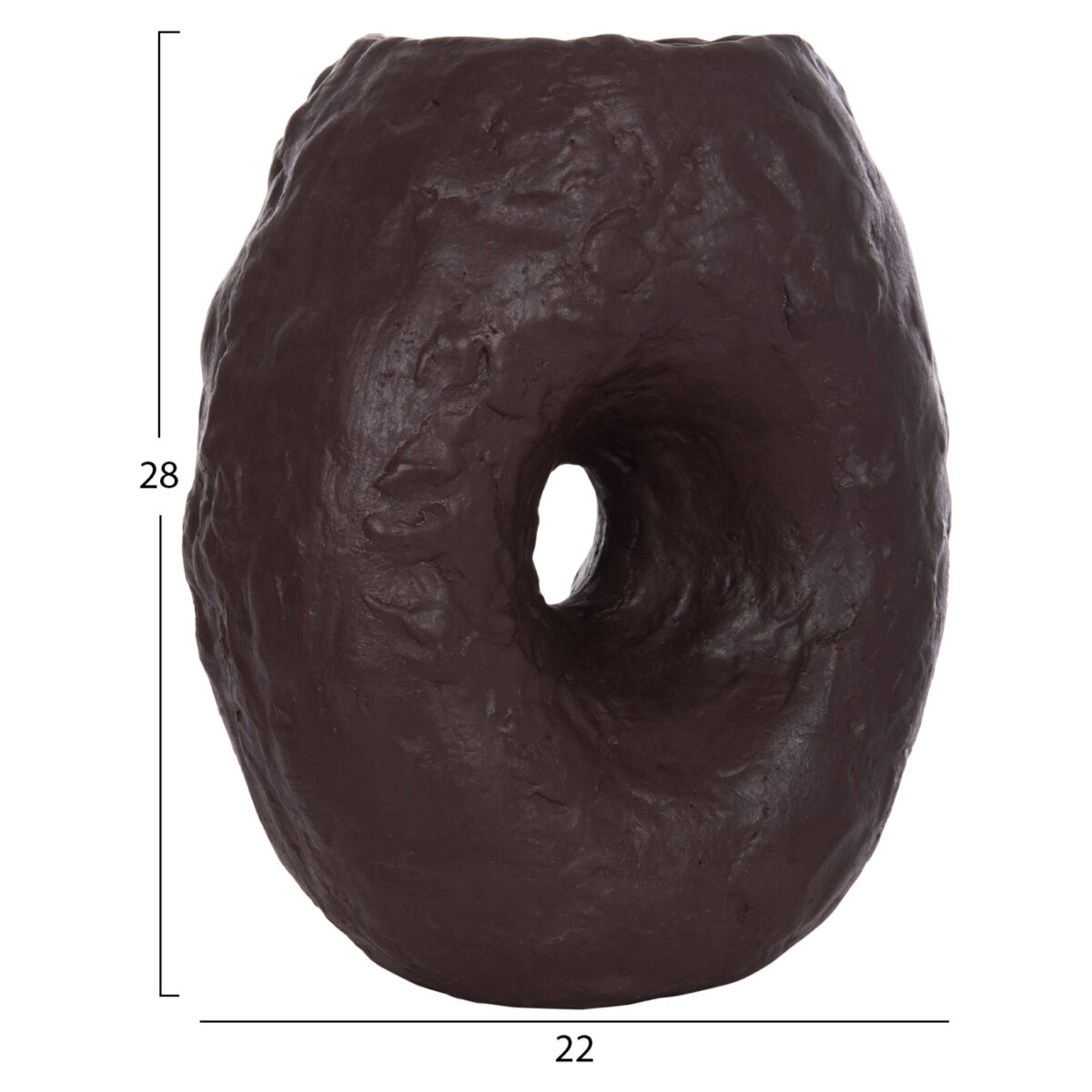 ΕΠΙΤΡΑΠΕΖΙΟ ΔΙΑΚΟΣΜΗΤΙΚΟ ΒΑΖΟ NAMENTIS HM4673.07S ΣΟΚΟΛΑΤΙ ΤΕΡΑΚΟΤΑ--22x13x28Υεκ - Image 2