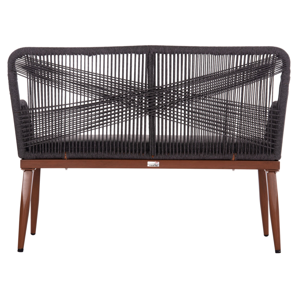 ΚΑΝΑΠΕΣ 2ΘΕΣΙΟΣ MYRTIA HM5550.11 AΛΟΥΜΙΝΙΟ ΚΑΦΕ--ΑΝΘΡΑΚΙ P.E. ΣΧΟΙΝΙ 123x61x90Υεκ - Image 6