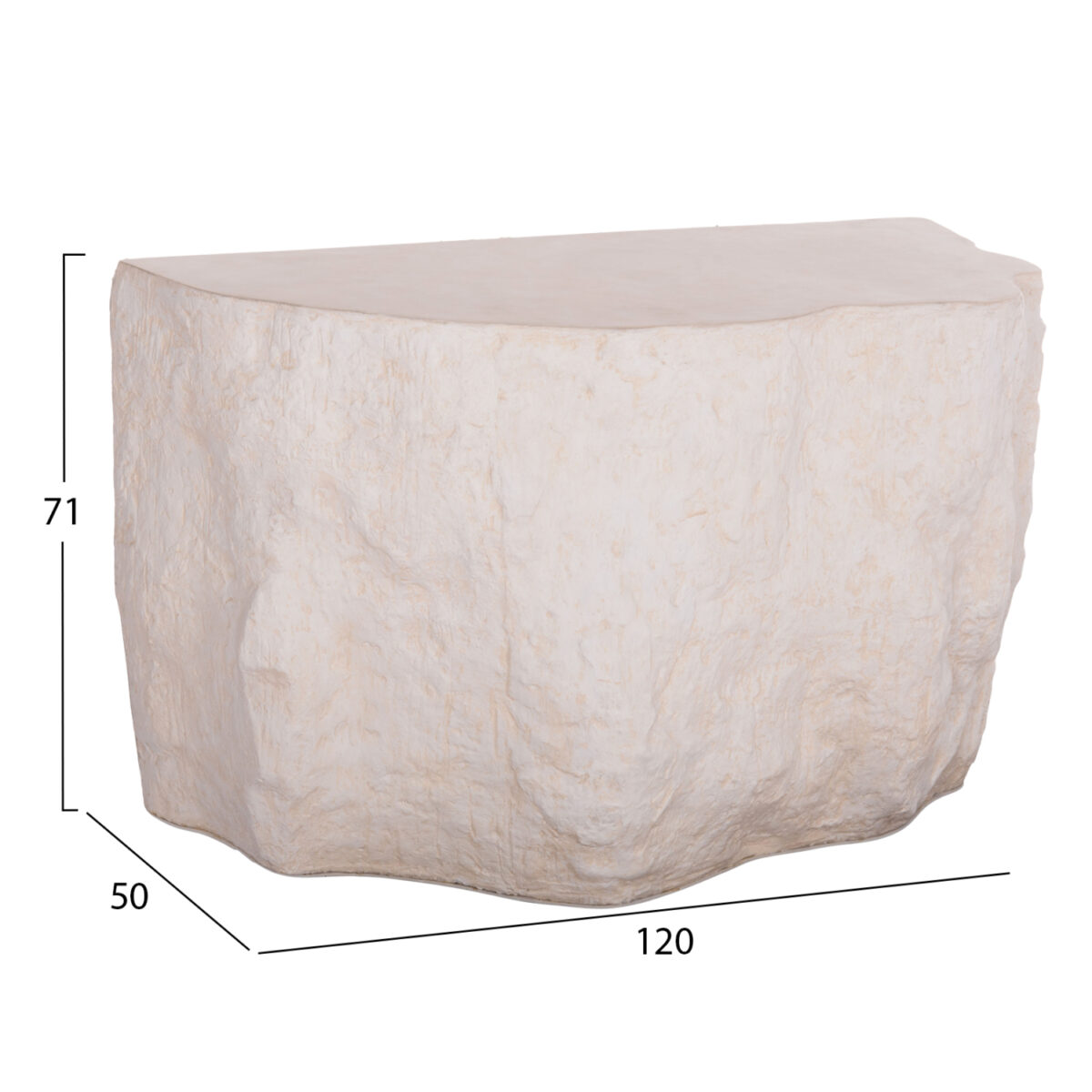 konsola-fb91815202-fiber-cement-se-leyko-1 ΚΟΝΣΟΛΑ ΒΡΑΧΟΣ INTERON HM18152.02 FIBER CEMENT ΣΕ ΛΕΥΚΟ--120x50x71Υεκ. - Image 2