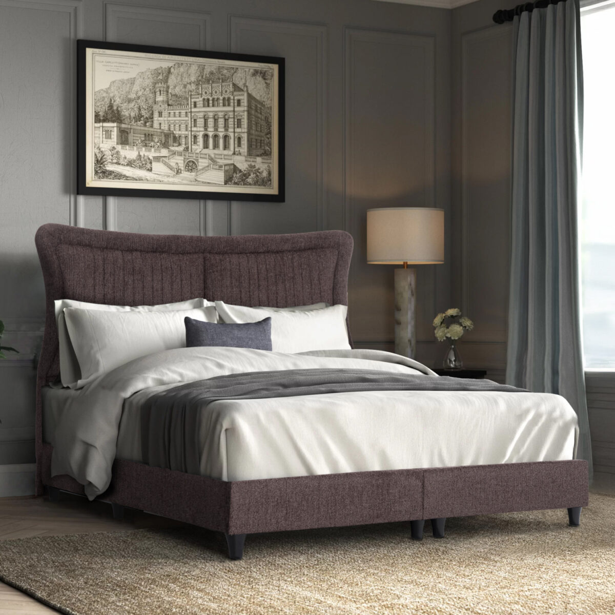 ΚΡEΒΑΤΙ ΔΙΠΛΟ NESTOR HM715.02 ΥΦΑΣΜΑ TEDDY ΚΑΦΕ--ΓΙΑ ΣΤΡΩΜΑ 160x200εκ. - Image 2