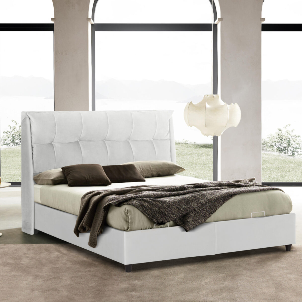 krebati-me-apothikeytiko-choro-fb971603-1 ΚΡEΒΑΤΙ ΜΕ ΑΠΟΘΗΚΕΥΤΙΚΟ ΧΩΡΟ DREAMLET HM716.03 ΛΕΥΚΟ TEDDY ΥΦΑΣΜΑ- ΓΙΑ ΣΤΡΩΜΑ 160x200εκ. - Image 2