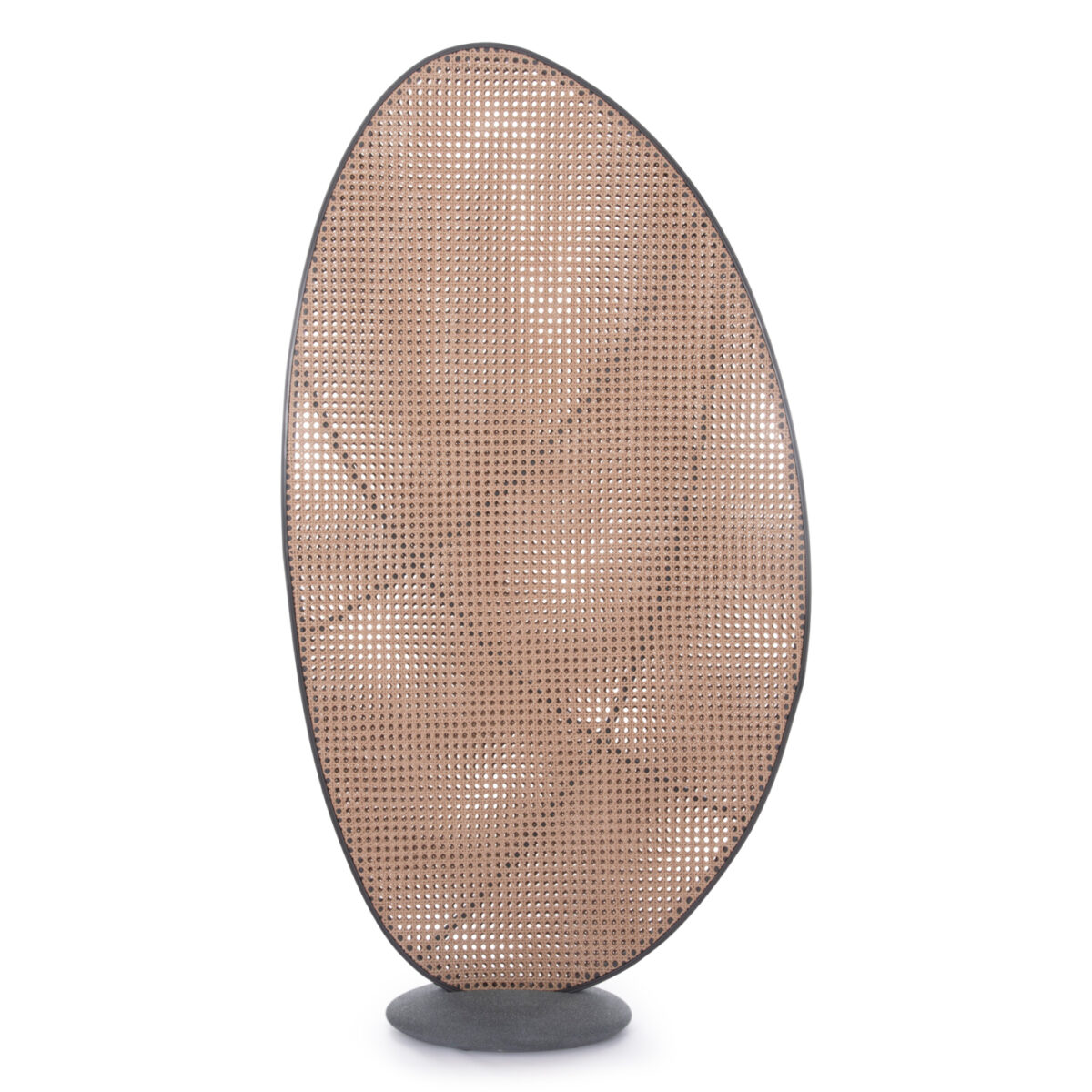 ΠΑΡΑΒΑΝ ΑΛΟΥΜΙΝΙΟΥ KOMORABI (L) SM6180 ΑΝΘΡΑΚΙ ΣΚΕΛΕΤΟΣ-WICKER ΜΠΕΖ 110x33x199Υεκ. - Image 3