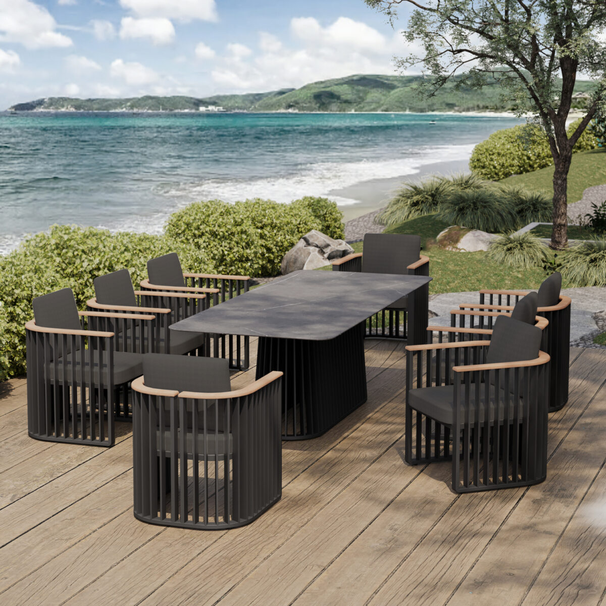 ΠΟΛΥΘΡΟΝΑ ΑΛΟΥΜΙΝΙΟΥ ΣΕΙΡΑ ETERNITY SM6174 ΑΝΘΡΑΚΙ ΧΡΩΜΑ-ΓΚΡΙ ΜΑΞΙΛΑΡΙΑ 65x72x84Υ - Image 2