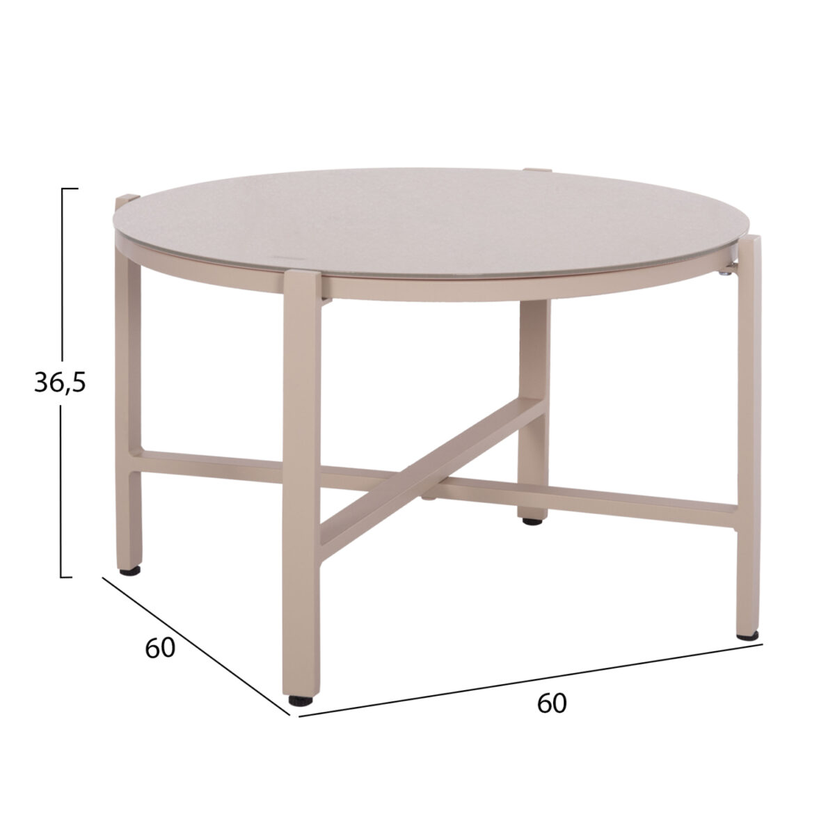 ΣΕΤ ΣΑΛΟΝΙ 4ΤΜΧ JULIETTE HM6280.04 ΚΑΠΟΥΤΣΙΝΟ ΑΛΟΥΜΙΝΙΟ-TEXTILENE--TEMPERED GLASS - Image 5