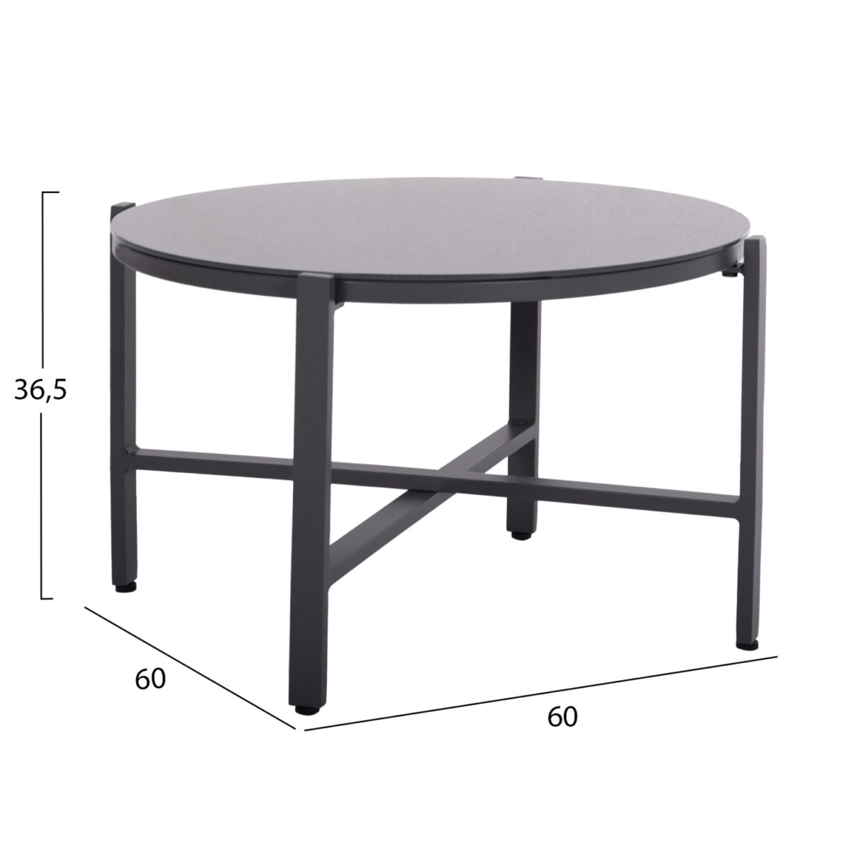 ΣΕΤ ΣΑΛΟΝΙ ΕΞ.ΧΩΡΟΥ 4ΤΜΧ JULIETTE HM6280.03 ΓΚΡΙ ΑΛΟΥΜΙΝΙΟ-TEXTILENE--TEMPERED GLASS - Image 5