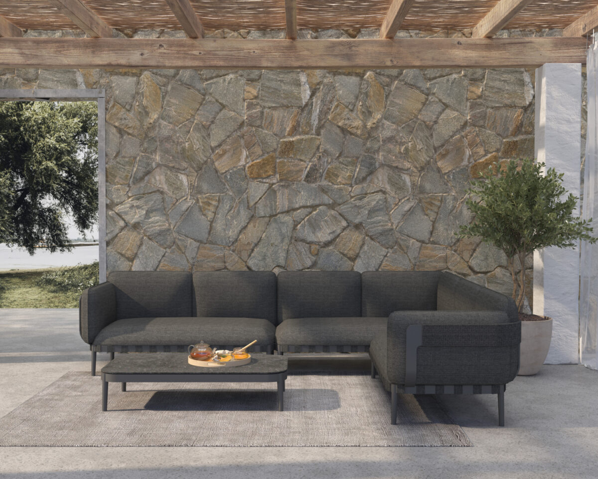 ΣΕΤ ΣΑΛΟΝΙ ΕΞ.ΧΩΡΟΥ 4ΤΜΧ PEGASUS SM6199.01 ΣΚΟΥΡΟ ΓΚΡΙ ΑΛΟΥΜ.-ΣΧΟΙΝΙ-ΥΦΑΣΜΑ OLEFIN - Image 3