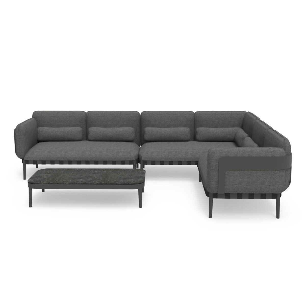 ΣΕΤ ΣΑΛΟΝΙ ΕΞ.ΧΩΡΟΥ 4ΤΜΧ PEGASUS SM6199.01 ΣΚΟΥΡΟ ΓΚΡΙ ΑΛΟΥΜ.-ΣΧΟΙΝΙ-ΥΦΑΣΜΑ OLEFIN - Image 4