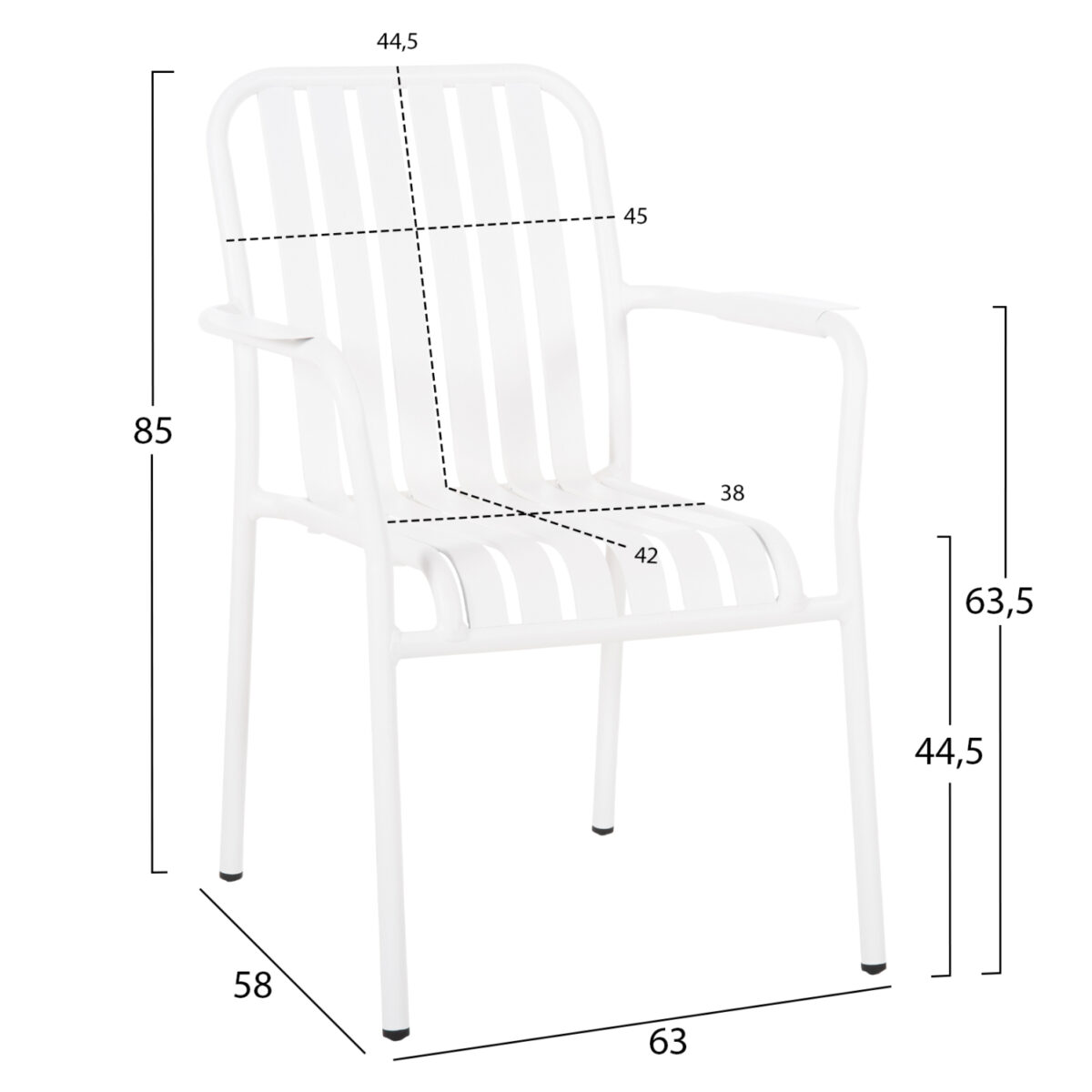 ΣΕΤ ΤΡΑΠΕΖΑΡΙΑΣ ΕΞ.ΧΩΡΟΥ 7ΤΜΧ KRUM HM21146 ΛΕΥΚΟ ΑΛΟΥΜΙΝΙΟ - Image 4