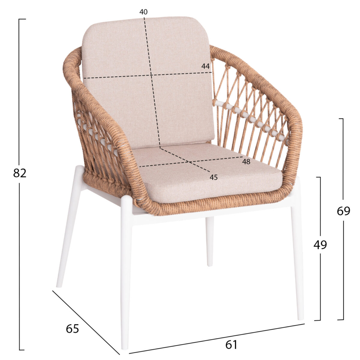 ΣΕΤ ΤΡΑΠΕΖΑΡΙΑΣ ΕΞ.ΧΩΡΟΥ 7ΤΜΧ KRUM HM21149 ΛΕΥΚΟ ΑΛΟΥΜΙΝΙΟ--P.E.RATTAN - Image 4