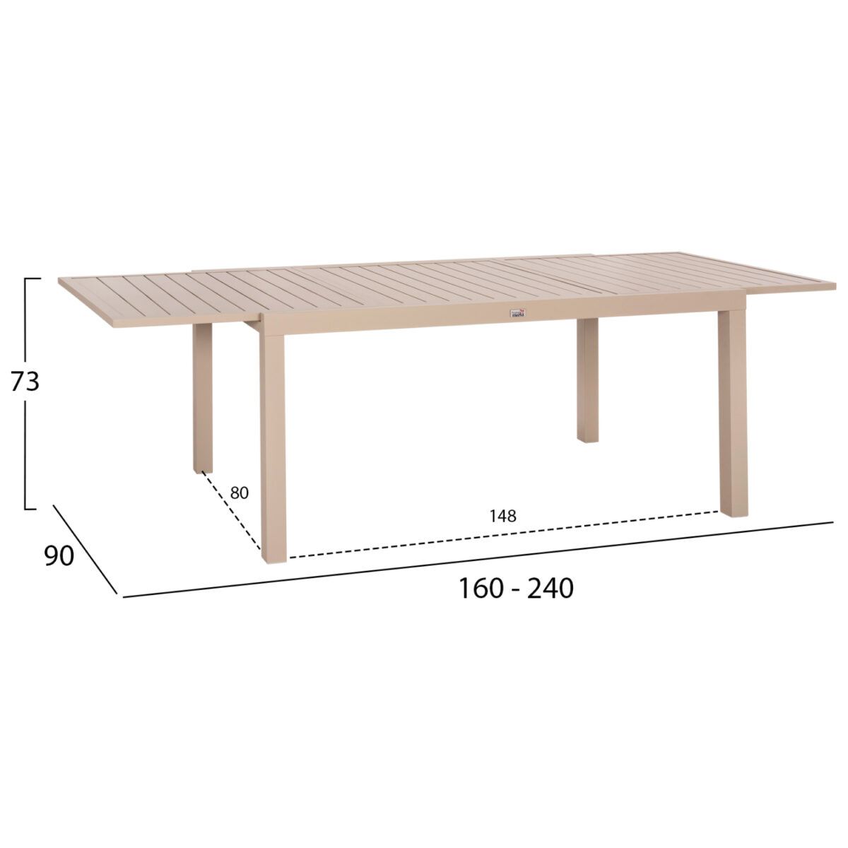 ΣΕΤ ΤΡΑΠΕΖΑΡΙΑΣ ΕΞ.ΧΩΡΟΥ 7ΤΜΧ KRUM HM21158 ΑΛΟΥΜΙΝΙΟ ΣΕ ΣΑΜΠΑΝΙ - Image 3