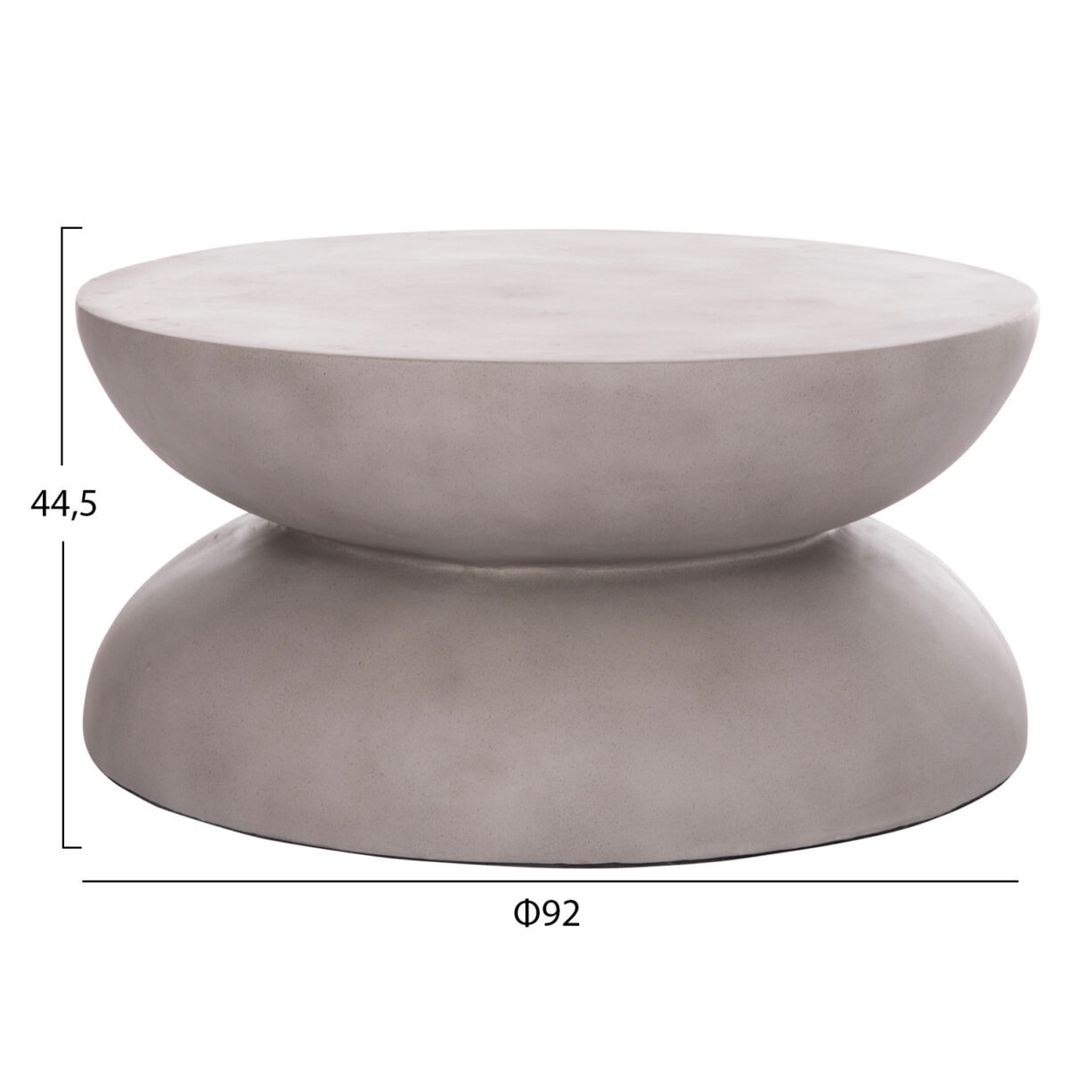 ΤΡΑΠΕΖΙ ΣΑΛΟΝΙΟΥ ANNA HM18158.03 FIBER CEMENT ΣΕ ΓΚΡΙ--Φ92x44.5Υεκ - Image 2