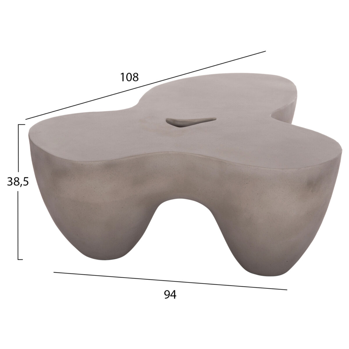 ΤΡΑΠΕΖΙ ΣΑΛΟΝΙΟΥ SALLEN HM18161.03 FIBER CEMENT ΣΕ ΓΚΡΙ--108x94x38,5Υεκ. - Image 2