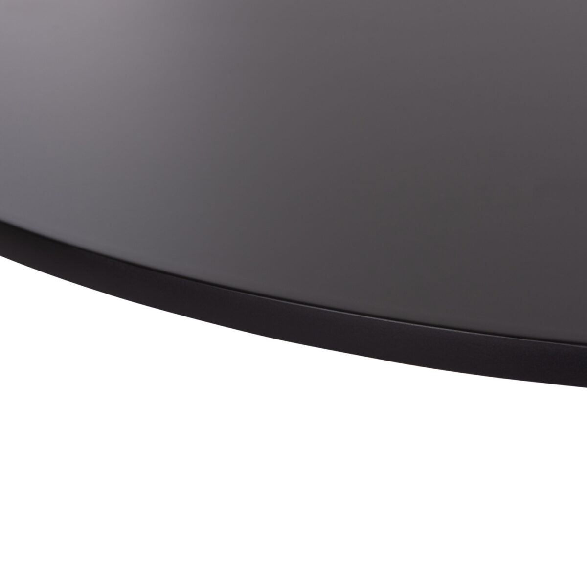 ΤΡΑΠΕΖΙ ΣΤΡΟΓΓΥΛΟ BROLIN HM18141.02 MDF TOP-ΒΑΣΗ ΜΕΤΑΛΛΙΚΗ--ΜΑΥΡΟ Φ90x73Υεκ - Image 5