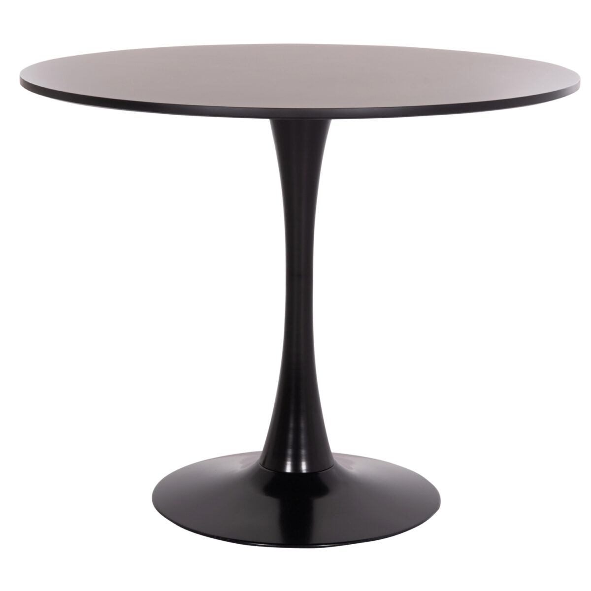 ΤΡΑΠΕΖΙ ΣΤΡΟΓΓΥΛΟ BROLIN HM18141.02 MDF TOP-ΒΑΣΗ ΜΕΤΑΛΛΙΚΗ--ΜΑΥΡΟ Φ90x73Υεκ - Image 8