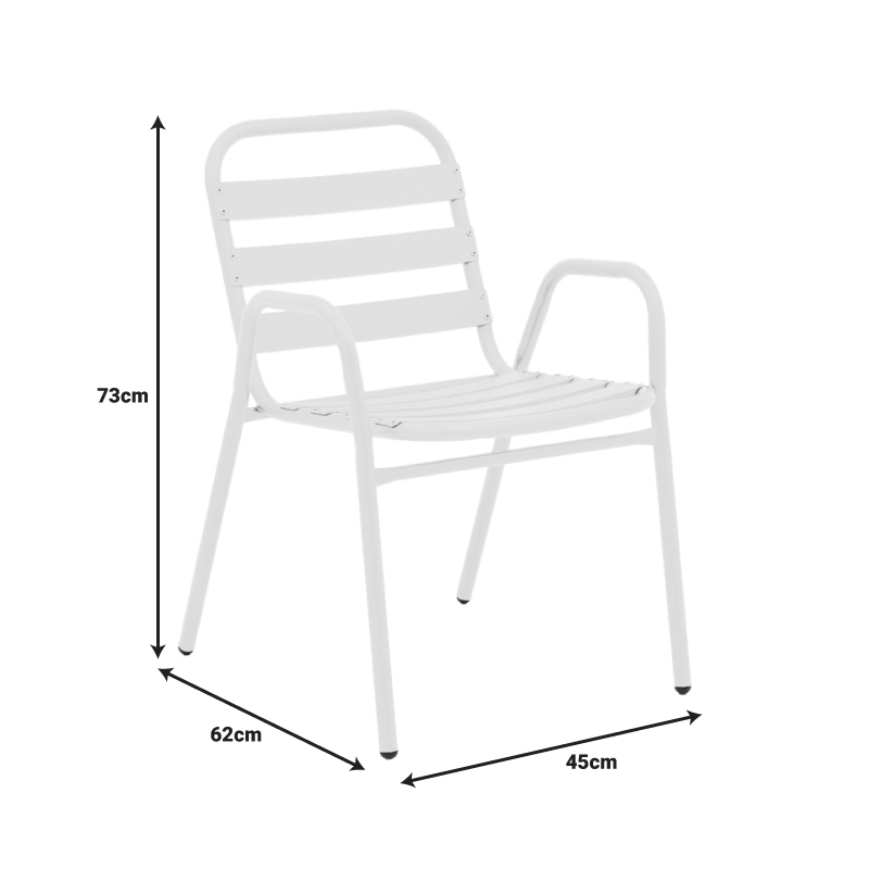 130-000143-7 Τραπεζαρία Vergo-Sussie  σετ 3τεμ λευκό μέταλλο Φ60x70εκ - Image 8