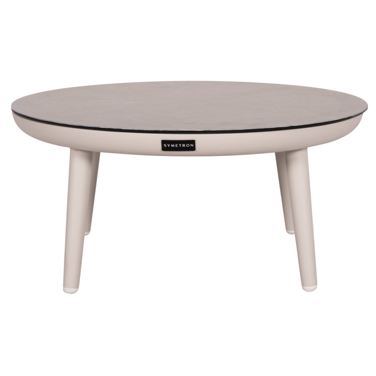 ΤΡΑΠΕΖΑΚΙ ΕΞ.ΧΩΡΟΥ ZODIAC SM6214.02 ΚΡΕΜ ΑΛΟΥΜ.-ΓΚΡΙ 3D PRINT ΓΥΑΛΙ TOP-Φ60x28Υεκ - Image 3