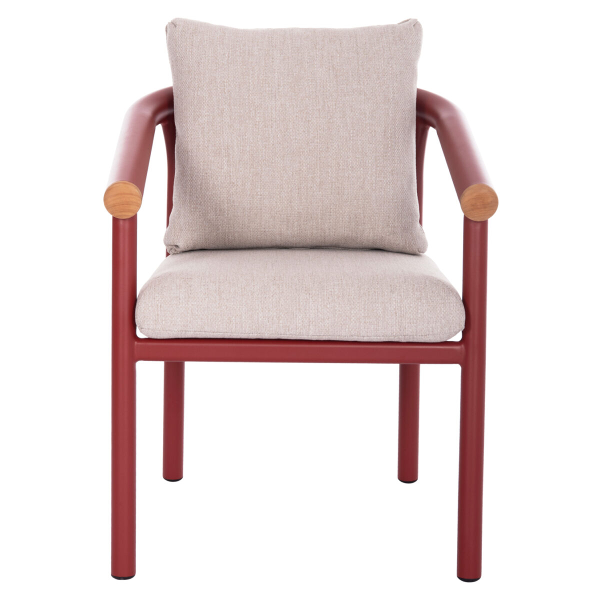 2 ΠΟΛΥΘΡΟΝΑ ΤΡΑΠΕΖΑΡΙΑΣ EUTOPIA SM6239.05 ΑΛΟΥΜΙΝΙΟ ΚΟΚΚΙΝΟ-ΜΠΕΖ OLEFIN 62x66x78Υεκ. - Image 3