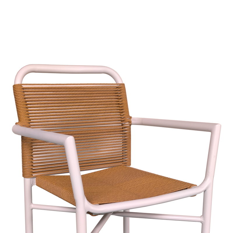 200-000790-2 Τραπεζαρία Kliton - Clutch σετ 3τεμ  αλουμίνιο σε λευκή απόχρωση 80x80x74εκ - Image 3