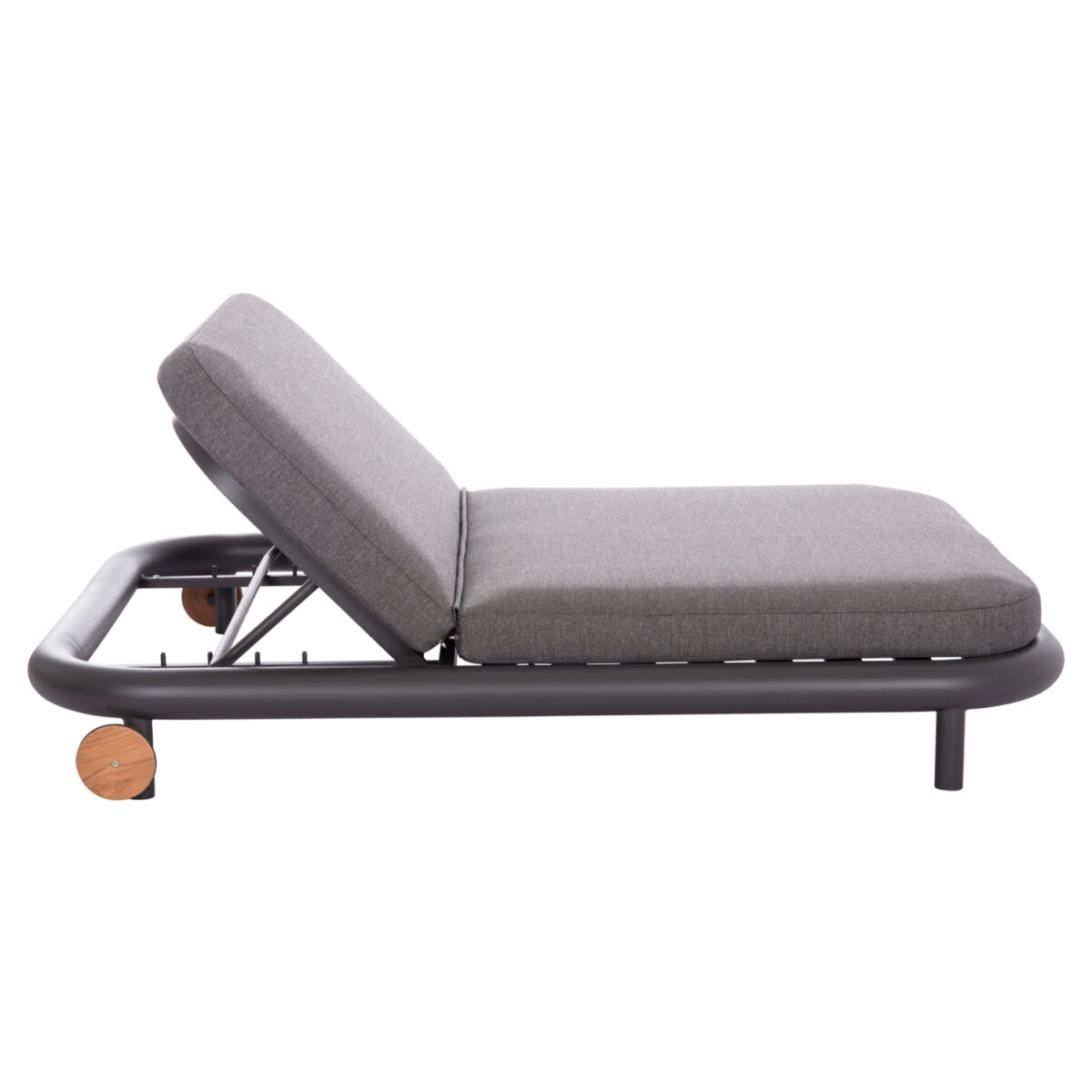 DAYBED ΔΙΠΛΟ ΣΕΙΡΑ EUTOPIA SM6238.01 ΣΚΟΥΡΟ ΓΚΡΙ ΑΛΟΥΜΙΝΙΟ & OLEFIN 200x150x36Υεκ. - Image 4