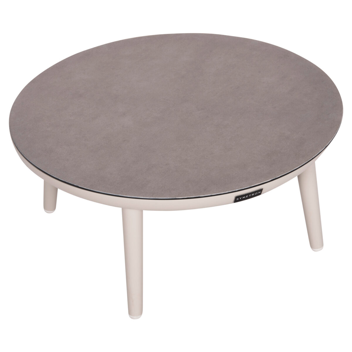 ΤΡΑΠΕΖΑΚΙ ΕΞ.ΧΩΡΟΥ ZODIAC SM6214.02 ΚΡΕΜ ΑΛΟΥΜ.-ΓΚΡΙ 3D PRINT ΓΥΑΛΙ TOP-Φ60x28Υεκ - Image 4