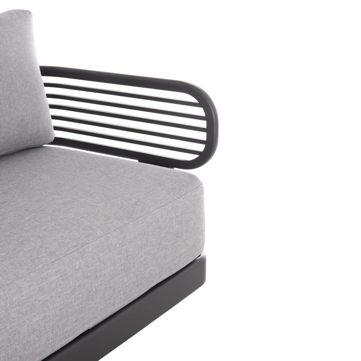 ΣΕΤ ΣΑΛΟΝΙ ΕΞ.ΧΩΡΟΥ 4ΤΜΧ AURA SM6193.01 ΣΚΟΥΡΟ ΓΚΡΙ ΑΛΟΥΜΙΝΟ--ΓΚΡΙ OLEFIN ΥΦΑΣΜΑ-ΠΕΤΡΑ - Image 5