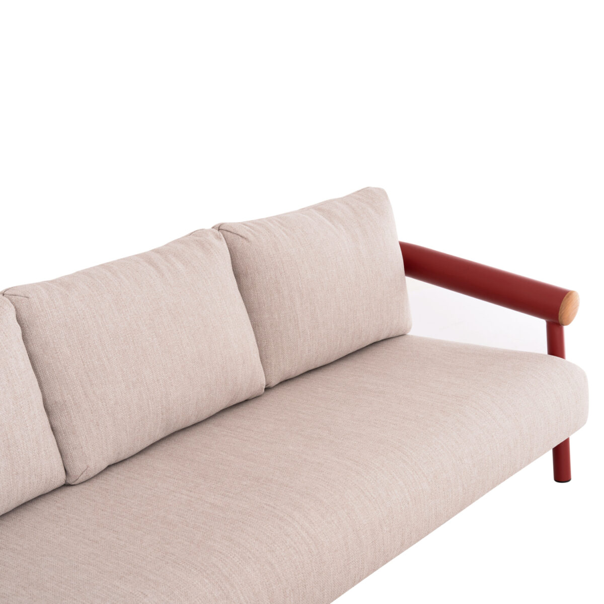 ΣΕΤ ΣΑΛΟΝΙ ΕΞ.ΧΩΡΟΥ 4ΤΜΧ EUTOPIA SM6237.05 KOKKINO ΑΛΟΥΜΙΝΙΟ-ΜΠΕΖ OLEFIN-ΓΥΑΛΙ ΓΚΡΙ - Image 5