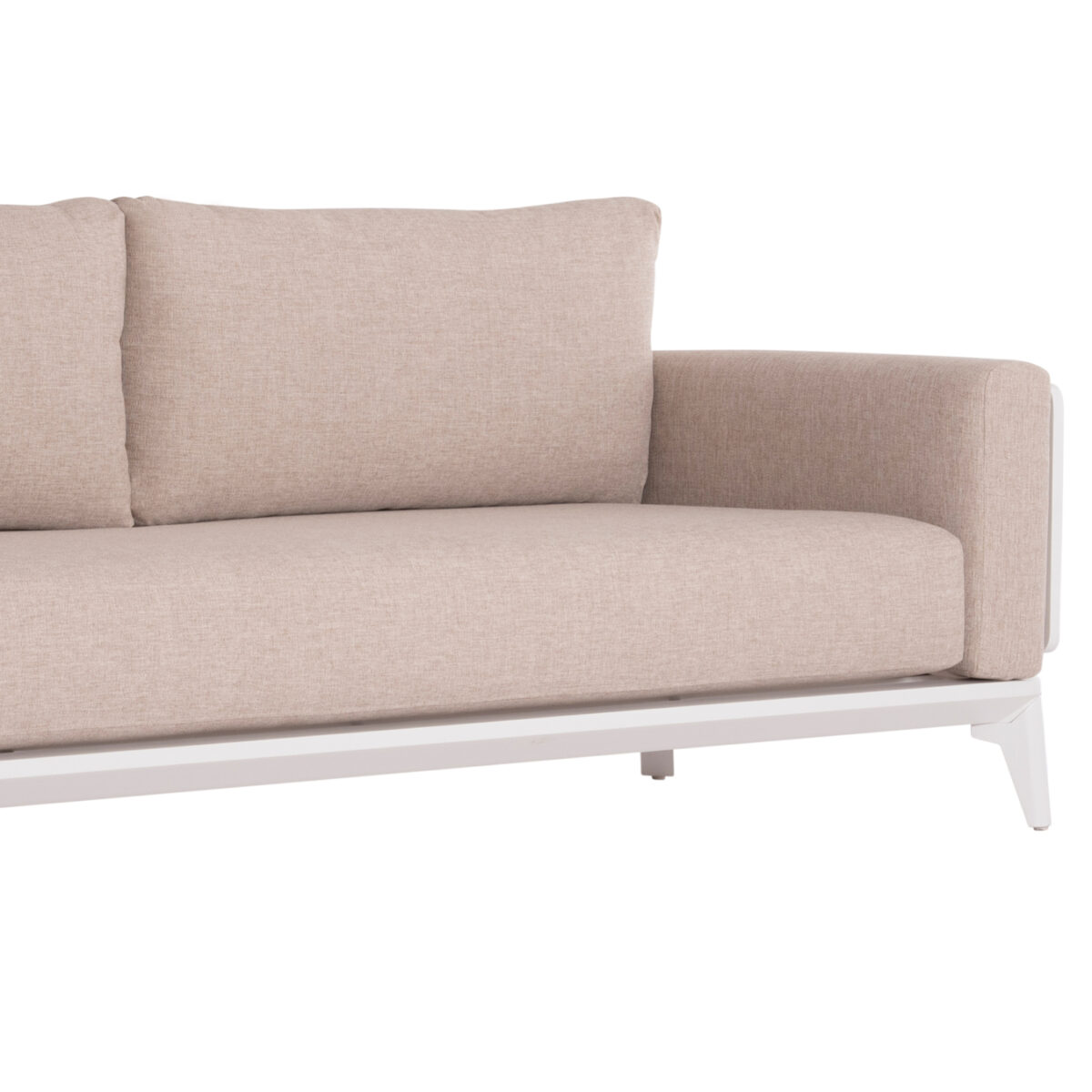 Σετ Σαλόνι Εξ.χώρου 4τμχ Σειρά Orion SM6192.02 Λευκό αλουμίνιο-Μπεζ Olefin - Image 6