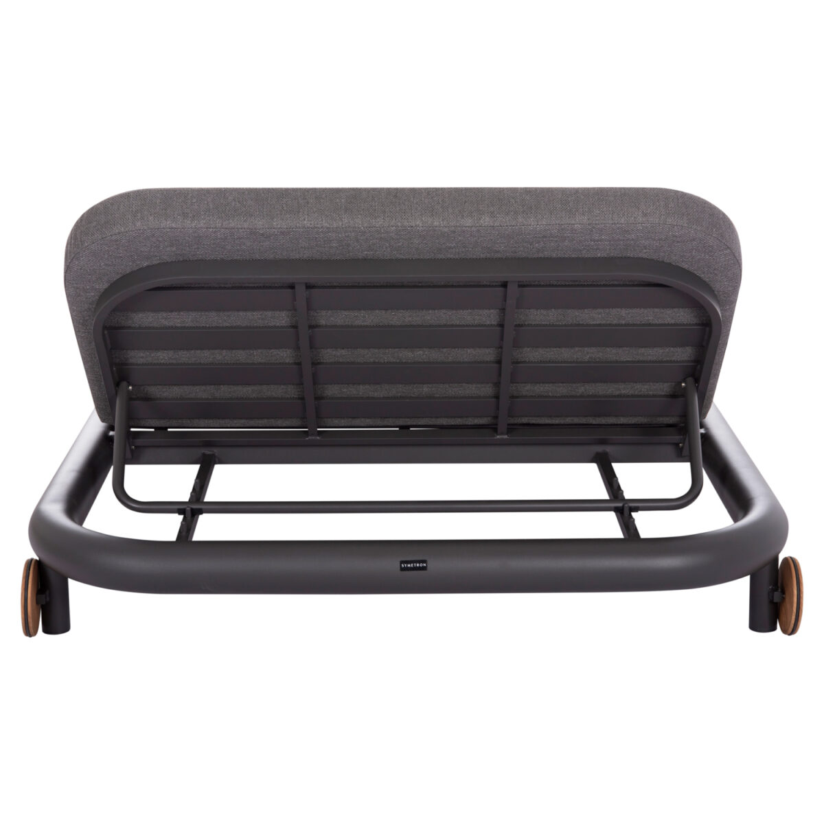 DAYBED ΔΙΠΛΟ ΣΕΙΡΑ EUTOPIA SM6238.01 ΣΚΟΥΡΟ ΓΚΡΙ ΑΛΟΥΜΙΝΙΟ & OLEFIN 200x150x36Υεκ. - Image 6