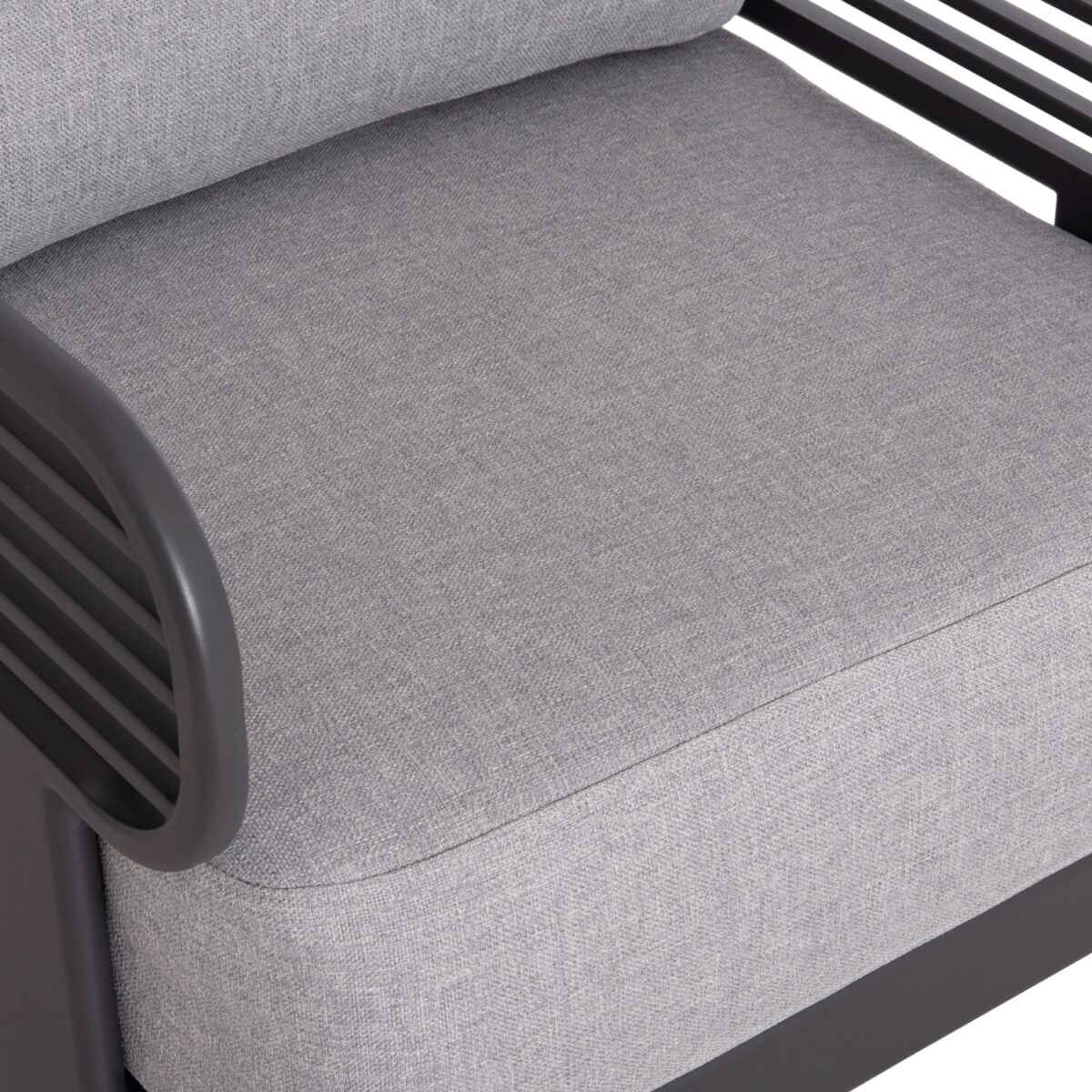 ΣΕΤ ΣΑΛΟΝΙ ΕΞ.ΧΩΡΟΥ 4ΤΜΧ AURA SM6193.01 ΣΚΟΥΡΟ ΓΚΡΙ ΑΛΟΥΜΙΝΟ--ΓΚΡΙ OLEFIN ΥΦΑΣΜΑ-ΠΕΤΡΑ - Image 7