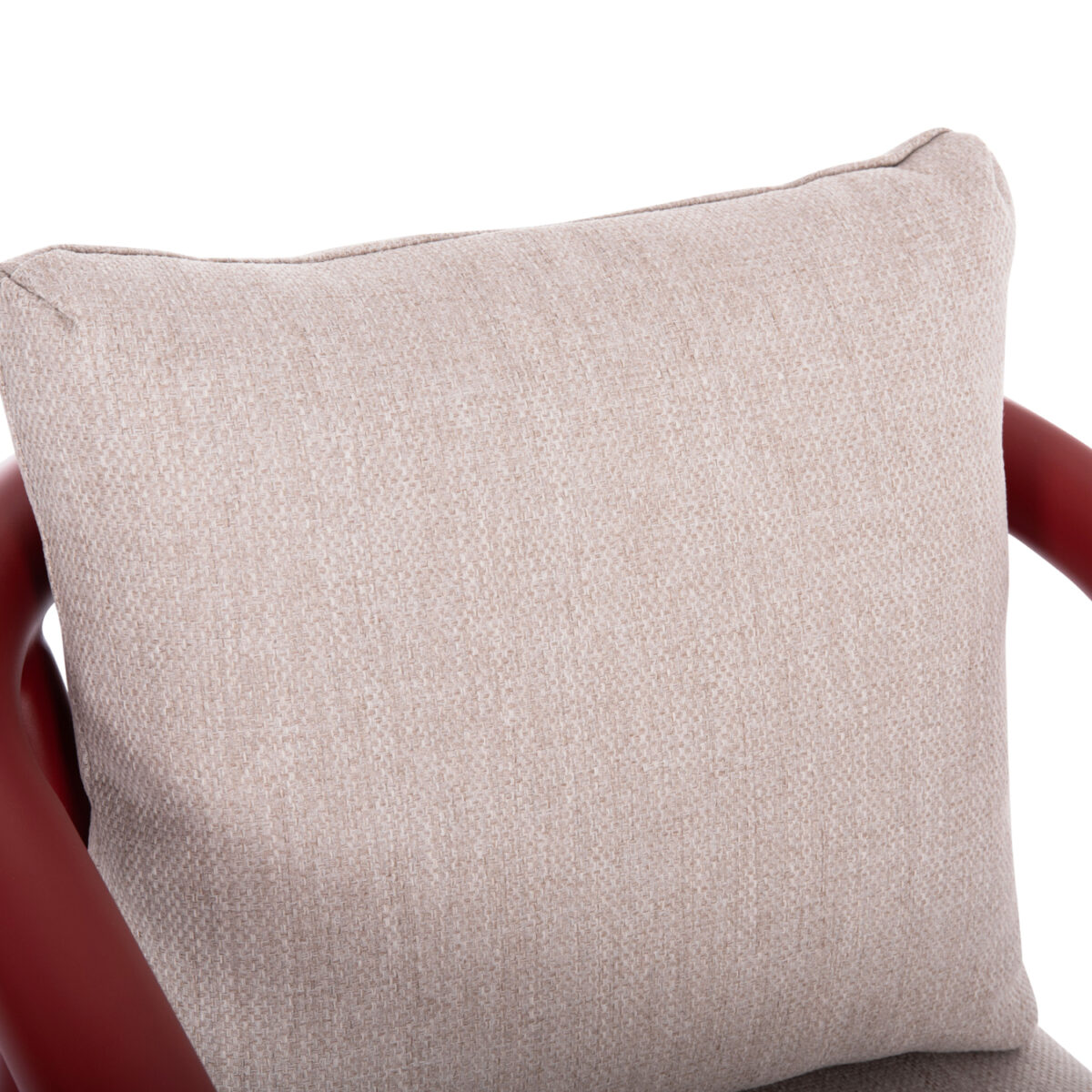 6 ΠΟΛΥΘΡΟΝΑ ΤΡΑΠΕΖΑΡΙΑΣ EUTOPIA SM6239.05 ΑΛΟΥΜΙΝΙΟ ΚΟΚΚΙΝΟ-ΜΠΕΖ OLEFIN 62x66x78Υεκ. - Image 7