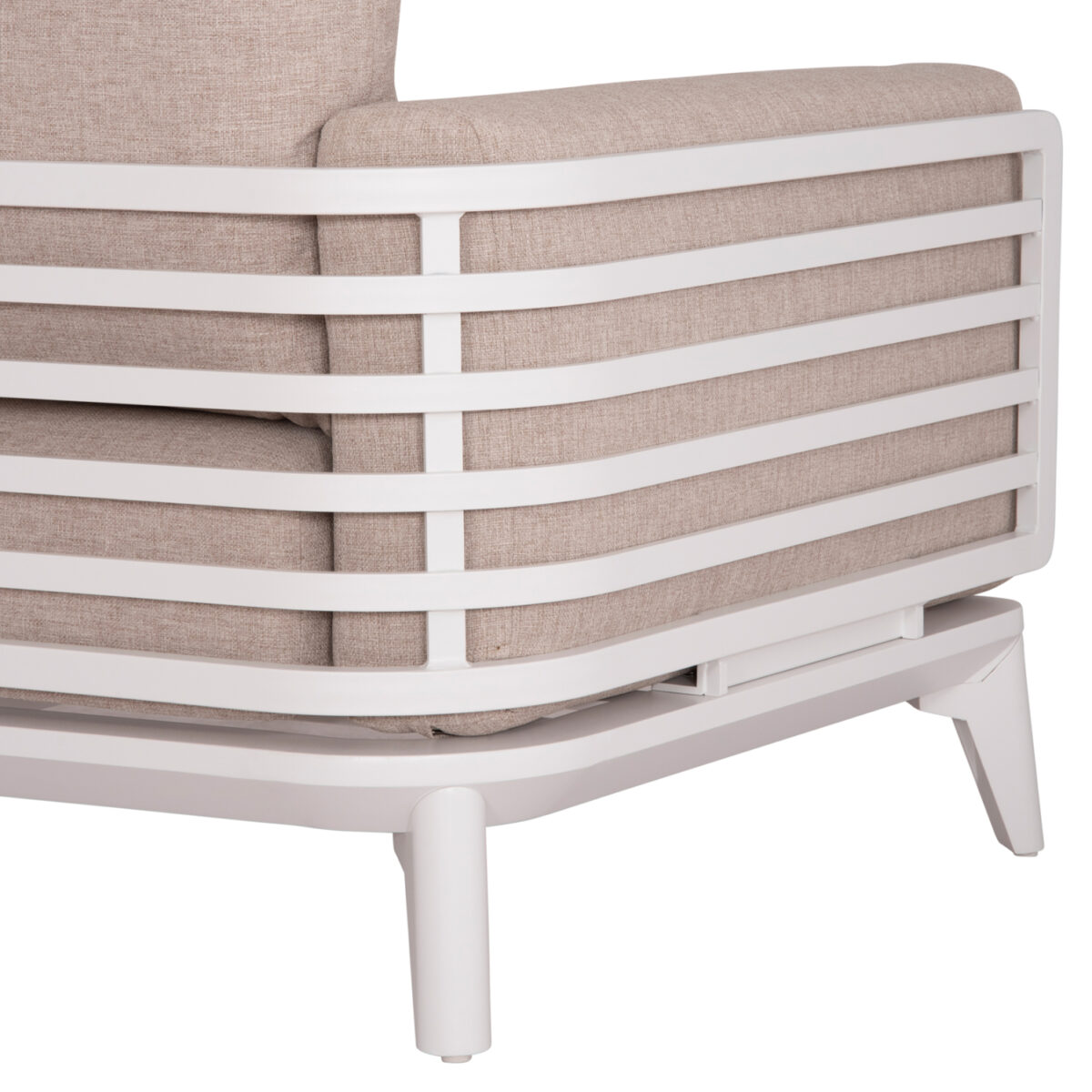 Σετ Σαλόνι Εξ.χώρου 4τμχ Σειρά Orion SM6192.02 Λευκό αλουμίνιο-Μπεζ Olefin - Image 8