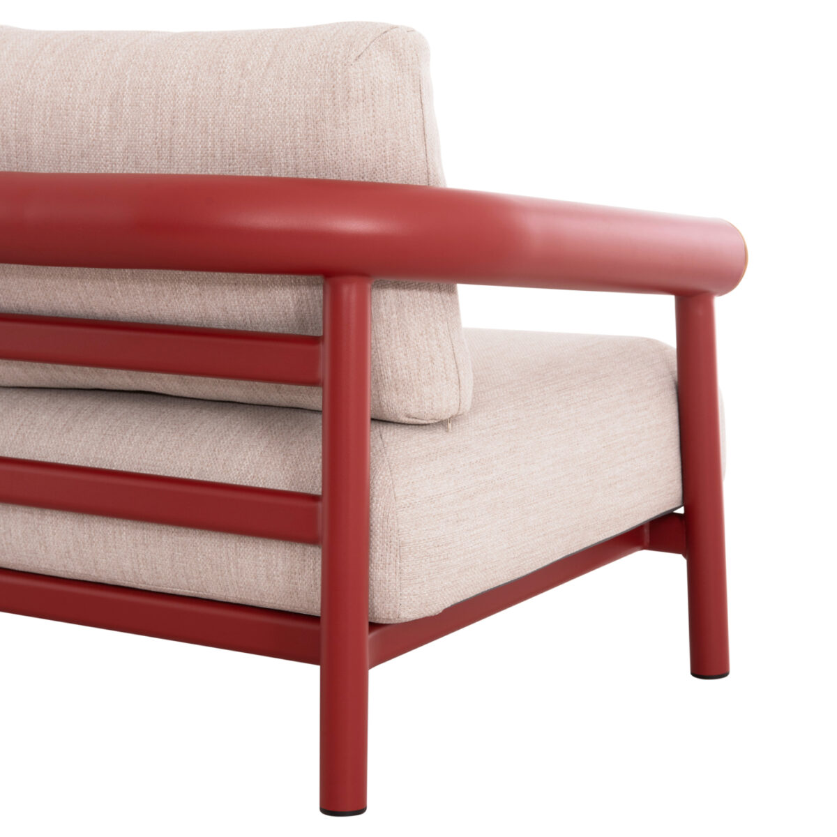 ΣΕΤ ΣΑΛΟΝΙ ΕΞ.ΧΩΡΟΥ 4ΤΜΧ EUTOPIA SM6237.05 KOKKINO ΑΛΟΥΜΙΝΙΟ-ΜΠΕΖ OLEFIN-ΓΥΑΛΙ ΓΚΡΙ - Image 8