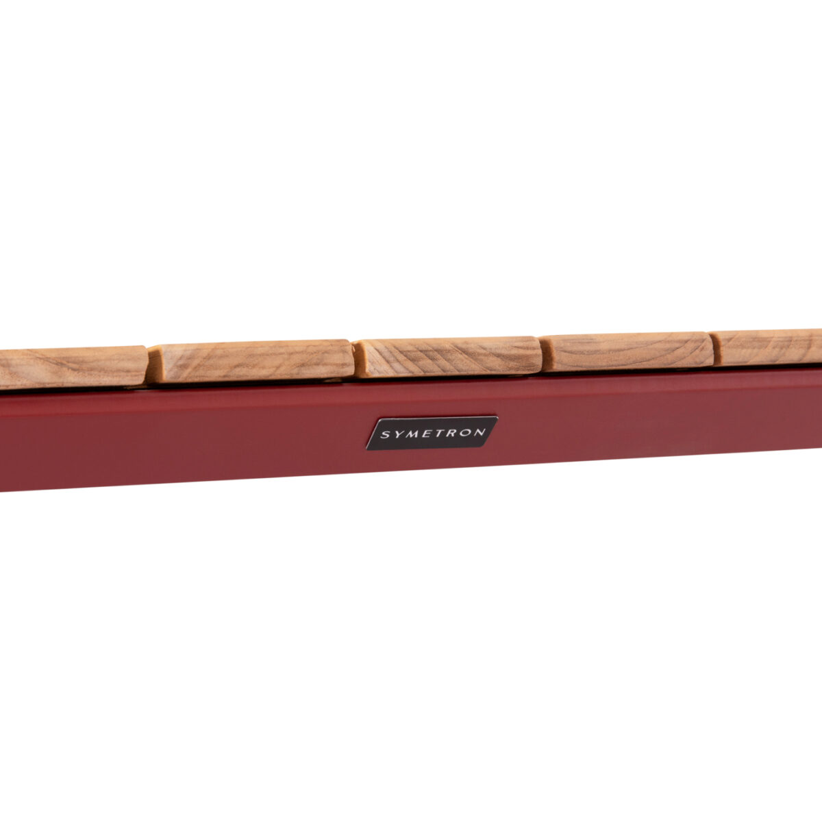 7 ΤΡΑΠΕΖΙ ΤΡΑΠΕΖΑΡΙΑΣ ΣΕΙΡΑ EUTOPIA SM6203.05 ΚΟΚΚΙΝΟ ΑΛΟΥΜΙΝΙΟ-ΞΥΛΟ TEAK 220x100x75Υ - Image 8