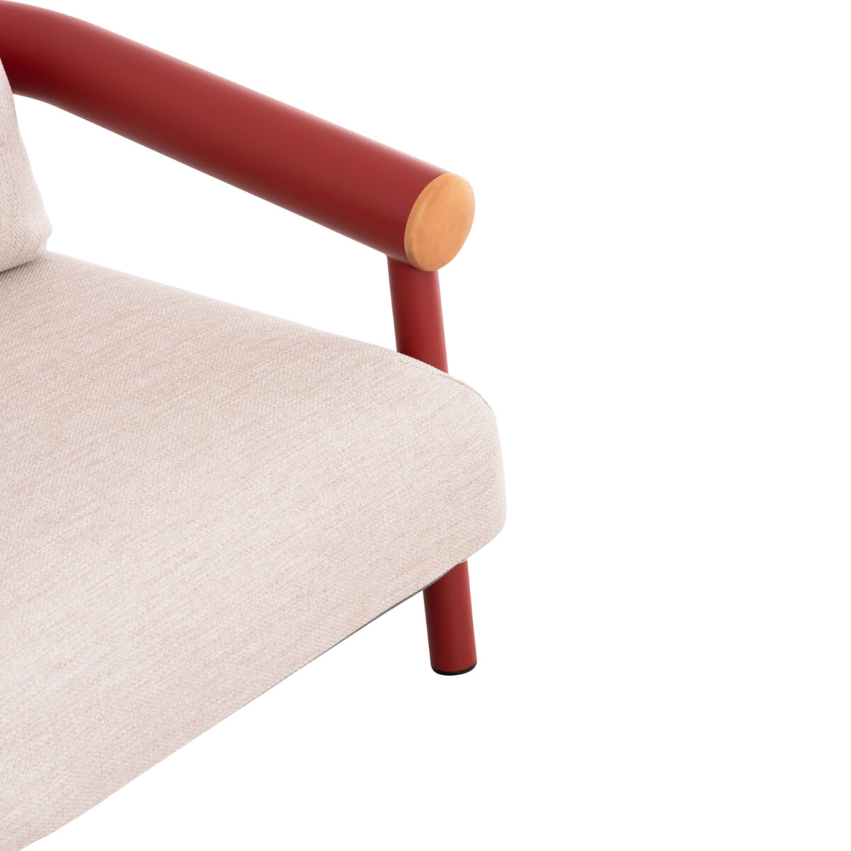 ΣΕΤ ΣΑΛΟΝΙ ΕΞ.ΧΩΡΟΥ 4ΤΜΧ EUTOPIA SM6237.05 KOKKINO ΑΛΟΥΜΙΝΙΟ-ΜΠΕΖ OLEFIN-ΓΥΑΛΙ ΓΚΡΙ - Image 9