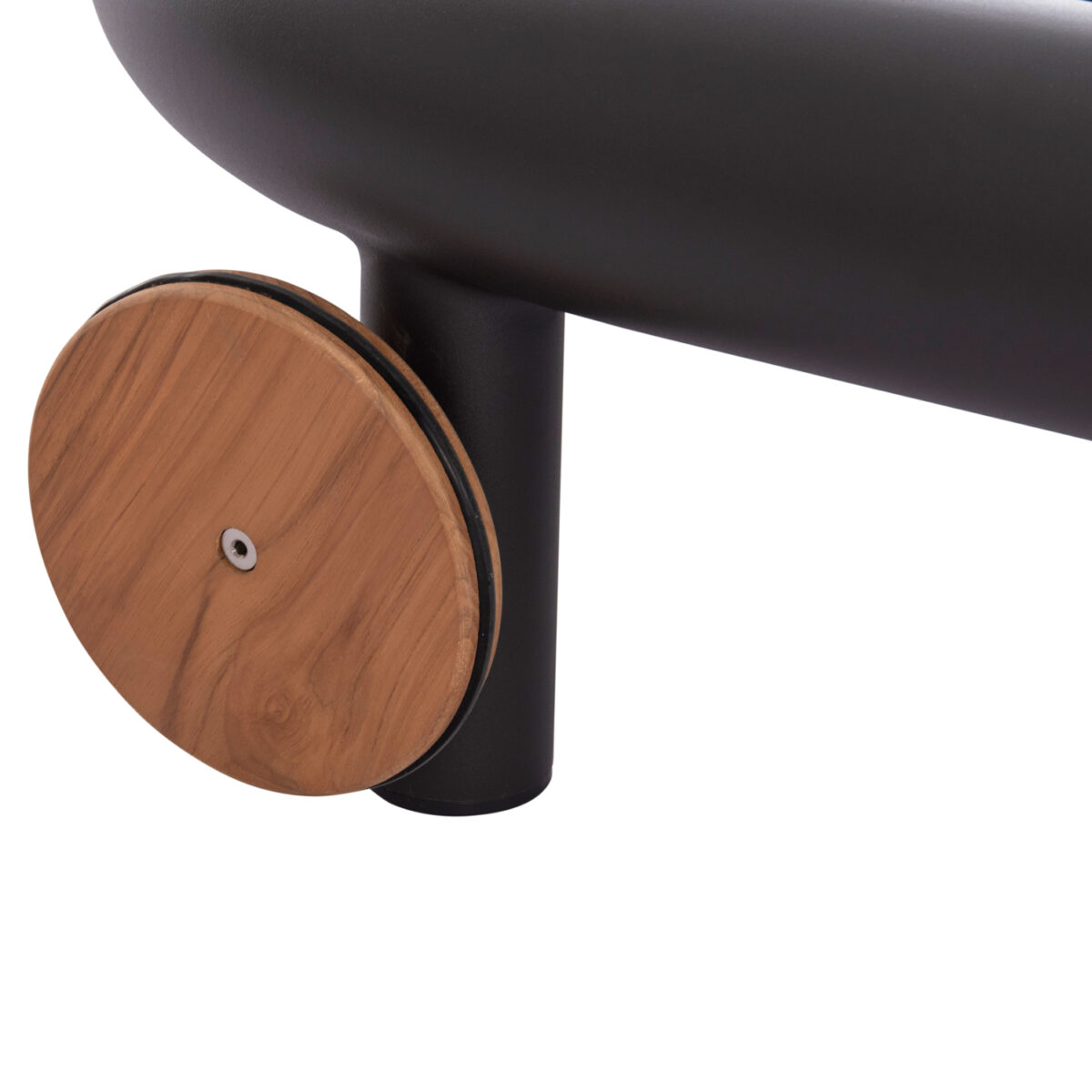 DAYBED ΔΙΠΛΟ ΣΕΙΡΑ EUTOPIA SM6238.01 ΣΚΟΥΡΟ ΓΚΡΙ ΑΛΟΥΜΙΝΙΟ & OLEFIN 200x150x36Υεκ. - Image 10